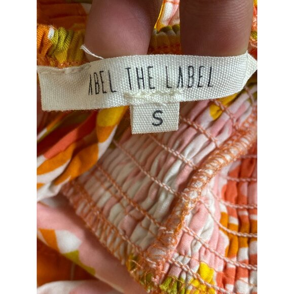 NEW Abel The Label Sleeveless Floral Halter Maxi Dress size Small Boho Cottage - Picture 16 of 16